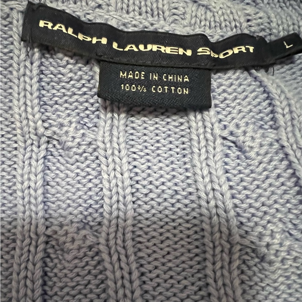 NWOT Ralph Lauren Sport Cable Knit Zip-Up Sweater - Picture 7 of 7